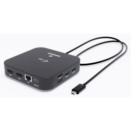 I-TEC DS USB-C Dual HDMI Hub con 2xHDMI, Gigabit LAN, 2xUSB-A 3.2, 2xUSB 2.0, 2xUSB-C y 100W Power Delivery