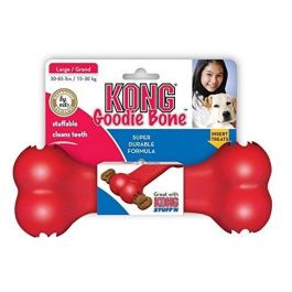 KONG Goodie Bone Rojo S Juguete Masticable para Perros con Goodie Grippers