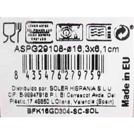 Inde Bol "Aspe" Montecarlo Gris Mate 16 cm (24 Unidades)