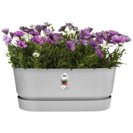 Greenville Oval Planter - Plastic - con ruedas - Ø60 - Cemento vivo