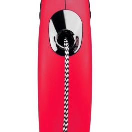 Flexi Correa Retráctil New Classic S Cordón 5 Metros Rojo para Perros | Fabricada en Plástico, Nylon y Metal | Hecha en Alemania