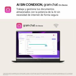 LG Gram 15Z80T-G.AU75B Portátil AMD Ryzen AI 7 350, 16 GB LPDDR5x-SDRAM, 512 GB SSD, Pantalla Full HD 15.6", Windows 11 Home, Negro