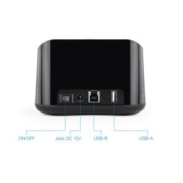 TooQ TQDS-802 Dock Station para 2 Discos Duros SATA 2.5 y 3.5 pulgadas, USB 3.0 (5 Gbit/s), Función Clonación OTB, Negro