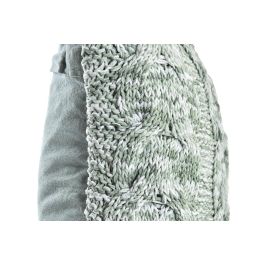 DKD Home Decor Cojín Alpino Verde 45x45 cm y 10 cm de alto Pack de 4 Unidades Algodón Poliéster Cremallera Oculta
