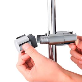 Wenko Soporte de ducha ajustable para barras Ø 19-25 mm ABS - Universal fácil de colocar
