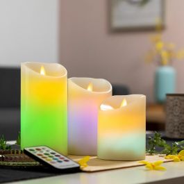 Velas LED Multicolor Efecto Llama con Mando Lendles InnovaGoods 3 Unidades Velas LED Multicolor Efecto Llama con Mando Lendles InnovaGoods 3 Unidades