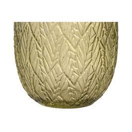 DKD Home Decor Vaso Tropical de Cristal Verde 360ml Set de 6 apto lavavajillas