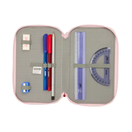 Safta Plumier Escolar Triple Cremallera 37 Piezas Glowlab Frutitas 195x125x55 mm