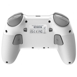 Mars Gaming MGP-V3 Gamepad Inalámbrico Blanco, Pantalla LCD, Joysticks Hall Effect, Triple Conexión Bluetooth/2.4G/Cable, Compatible con Switch, Switch 2, PC, Android, iOS