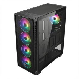 SHARKOON TK5M RGB ATX Caja de PC de Escritorio Negra con Panel Frontal de Malla y 4 Ventiladores RGB Preinstalados, Cristal Templado y USB Tipo C Precio: 88.50000016. SKU: S5614256