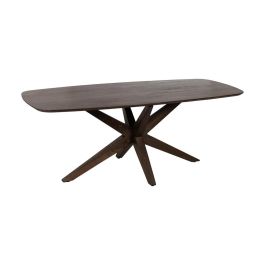 Mesa Comedor Marrón Madera de Mango 200 X 100 X 76 cm