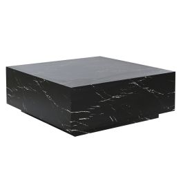 DKD Home Decor Mesa de Centro Moderna de MDF Negro con Efecto Mármol 90x90x35 cm (Ancho x Fondo x Alto) Precio: 326.7899998. SKU: B187GMJTA7