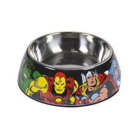 Marvel T4L:L Comedero para Perro con Diseño Temático Marvel, Talla Grande L, Color Rojo