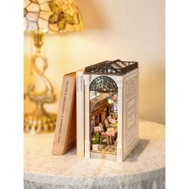 ROBOTIME Sujetalibros 3D Book Nook Maqueta 'Citas en la Sala de Juegos' con Luz LED - 148 Piezas