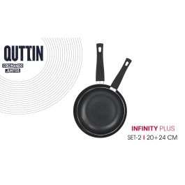 Set de 2 Sartenes de Aluminio con Mango Soft Quttin (4 Cajas) Set de 2 Sartenes de Aluminio con Mango Soft Quttin (4 Cajas)