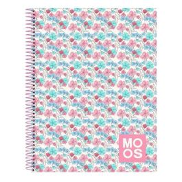 Libreta Moos Flores Multicolor A4 120 Hojas