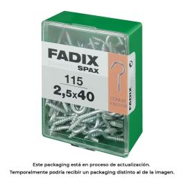 Fadix Hembrilla Abierta con Acabado Cincado 2,5x40mm, Caja de 115 Unidades