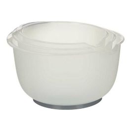 Kinvara Set 3 Bol Medidor con Silicona 1.5L, 2L, 2.5L - Beige, Gris Claro, Gris Oscuro (12 Unidades)