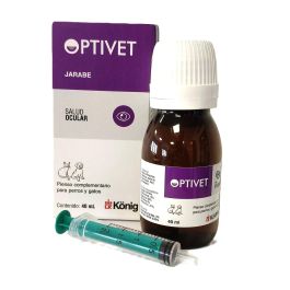 Konig Optivet Jarabe 40 mL Acidos Grasos Carotenoides Vitamina E Salud Ocular Perros Gatos Precio: 40.59. SKU: B1FVTELDHM