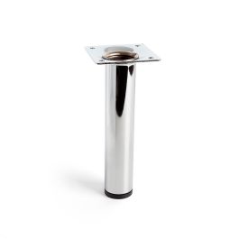 Rei Pata cilíndrica de acero cromo brillo para muebles Ø3x15cm, modelo 401g, ref. 2-401g.150.21 rei