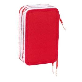 Plumier Triple Sevilla Fútbol Club Rojo 12,5 x 19,5 x 5,5 cm 36 Piezas
