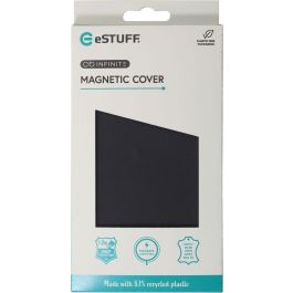 eSTUFF Funda INFINITE VENICE de cuero magnético para iPhone 16 Pro - Negra, 86% material reciclado