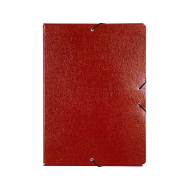 Liderpapel Carpeta proyectos folio lomo 70mm cartón gofrado roja 245 x 345 mm