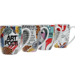 DKD Home Decor Taza Multicolor Porcelana Apta Microondas y Lavavajillas 360ml (12 Unidades) 8.5 x 10.4 x 12 cm Precio: 23.50000048. SKU: B1DKR3MHW7