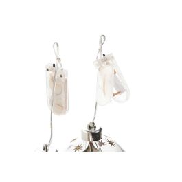 DKD Home Decor Decoracion Colgante Navidad Tradicional Rojo Dorado 8 x 8 x 8 cm (12 Unidades)