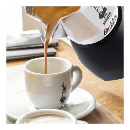 Bialetti 2023 2TZ Cafetera italiana 2 tazas Negro Acero inoxidable Aluminio Termoplástico 0,1 L