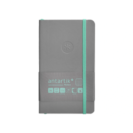 Antartik Cuaderno A6 Tapa Blanda Cuadriculado Gris y Turquesa 100 Hojas 80gr FSC