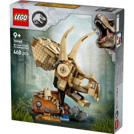 LEGO 76969 Jurassic World Fósiles de Dinosaurios: Cráneo de Triceratops - Set de Construcción para Niños 9 Años