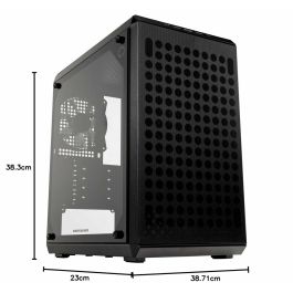 CoolerMaster MasterBox Q300L V2 (Black) Mini Torre PC - Micro ATX, Mini-ITX - Plástico, Acero, Vidrio Templado