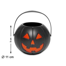 Cubo Recoge Caramelos Calabaza Negro 11 X 8.5 cm - Ideal para Halloween, Decoración y Disfraces Precio: 0.95000004. SKU: B1A3GMPEM4