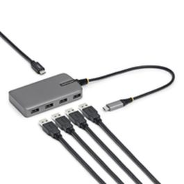 StarTech 5G4AC-USB-C-HUB Hub USB-C 5Gbps, 4 Puertos USB-A 3.2 Gen 1, Gris, Plástico
