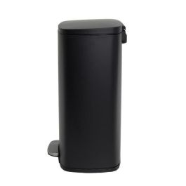 Kitchen Move ADMIRAL Papelera de Cocina con Pedal 50L, Acero Inoxidable Negro Mate, Rectangular, con Cubo Interior y Protección Suelo Kitchen Move ADMIRAL Papelera de Cocina con Pedal 50L, Acero Inoxidable Negro Mate, Rectangular, con Cubo Interior y Protección Suelo