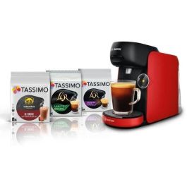 Cafetera + packs 3 T-disc - BOSCH - TASSIMO FINESSE TAS163E - 1400 W - 0,7 L - Multibebidas - IntensityBoost - Negra Cafetera + packs 3 T-disc - BOSCH - TASSIMO FINESSE TAS163E - 1400 W - 0,7 L - Multibebidas - IntensityBoost - Negra