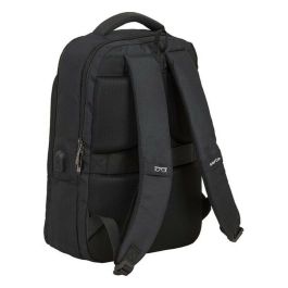 Safta Mochila Portátil 15.6" para Ordenador y Tablet, con Puerto USB, Serie Business, Color Negro - Material 900D Gucci Nylon