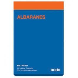 Dohe Talonario De Albaranes Preimpresos 150 Hojas Cuarto Natural Autocopia Por Triplicado -10U- Precio: 34.78999986. SKU: B1EVH42ER6