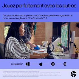 HP Ratón 715 Inalámbrico Multidispositivo 3000Dpi Recargable Negro