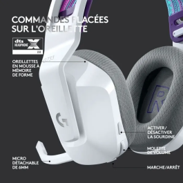 Logitech G Auriculares Gaming Inalámbricos G733 LIGHTSPEED Blanco