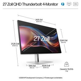 HP Monitor Series 7 Pro 727PU de 27 Pulgadas Quad HD IPS Black Antirreflectante, 2560 x 1440, 5 ms, Negro