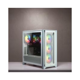Corsair 4000X RGB Torre Midi ATX Blanca para PC Gaming con Ventana de Cristal Templado
