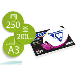 Clairefontaine Papel Fotocopiadora Color DCP Coated Glossy Din A3 200 Gramos Paquete 250 Hojas Precio: 34.50000037. SKU: B185Q7FGDA