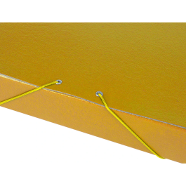 Liderpapel Carpeta proyectos folio lomo 50mm cartón gofrado amarilla 245 x 345 mm