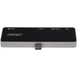 Startechcom Estación de Conexión USB Tipo C Gris con HDMI, USB-C PD 100W y USB-A, Soporte 4K Ultra HD 60Hz