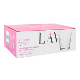 Set de 6 vasos Nora 255 cc - Lav (8 Cajas) Set de 6 vasos Nora 255 cc - Lav (8 Cajas)