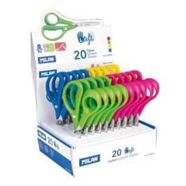 Milan 1439620 Caja expositora 20 tijeras para zurdos mango plástico acero inoxidable colores surtidos 14 cm Precio: 22.68999986. SKU: B144CGWJ62
