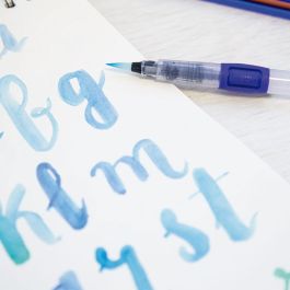 Milan Pincel Recargable Water Brush + 5 Lápices Acuarelas Milan Kit Dibujo/Pintura para Escuela/Bellas Artes