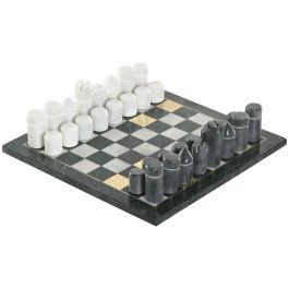 DKD Home Decor Juego de Mesa Ajedrez Moderno de Mármol y Latón Verde y Blanco 35.5 x 35.5 x 1.5 cm Precio: 88.95000037. SKU: B13YXNFRSS